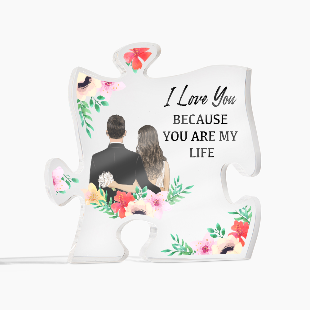 I Love You Because - Acrylic Puzzle Keepsake Display