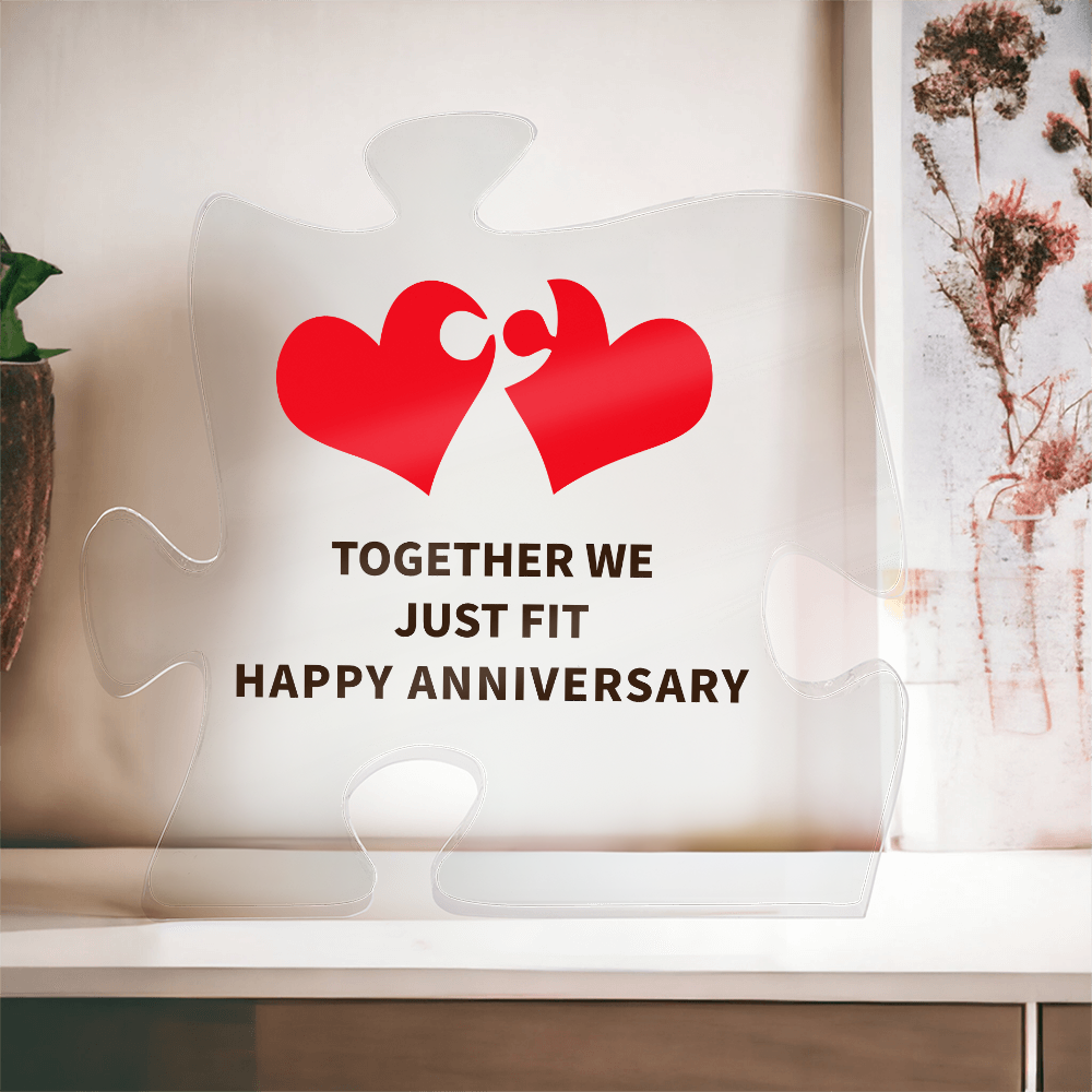 Together We Just Fit - Acrylic Puzzle Keepsake Display