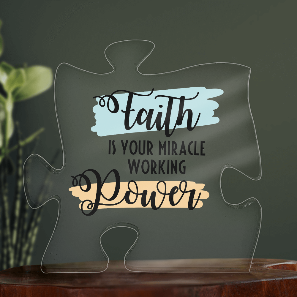 Faith Is Your Miracle - Acrylic Puzzle Keepsake Display