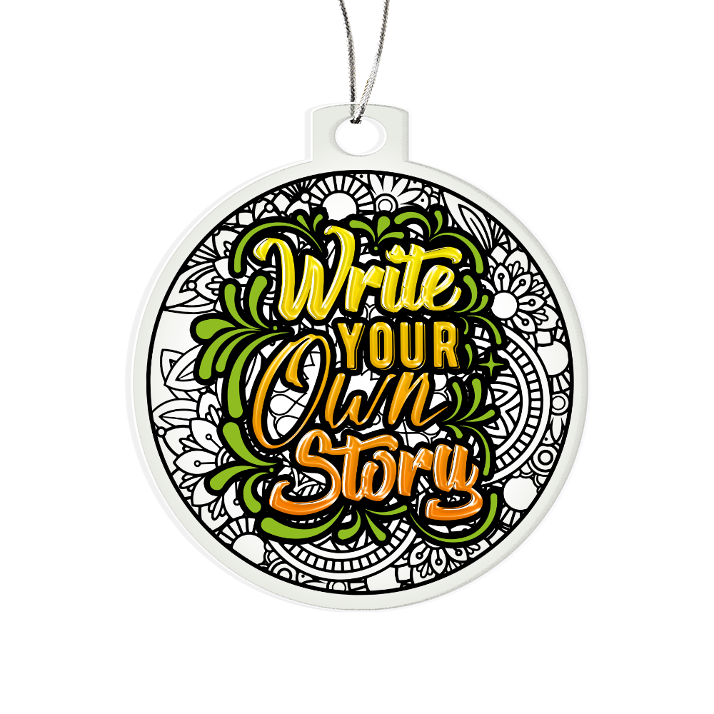 Write Your Own Story - Acrylic Bulb Ornament