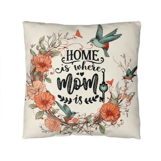Home Is Where Mom Is - Cozy Throw Pillow