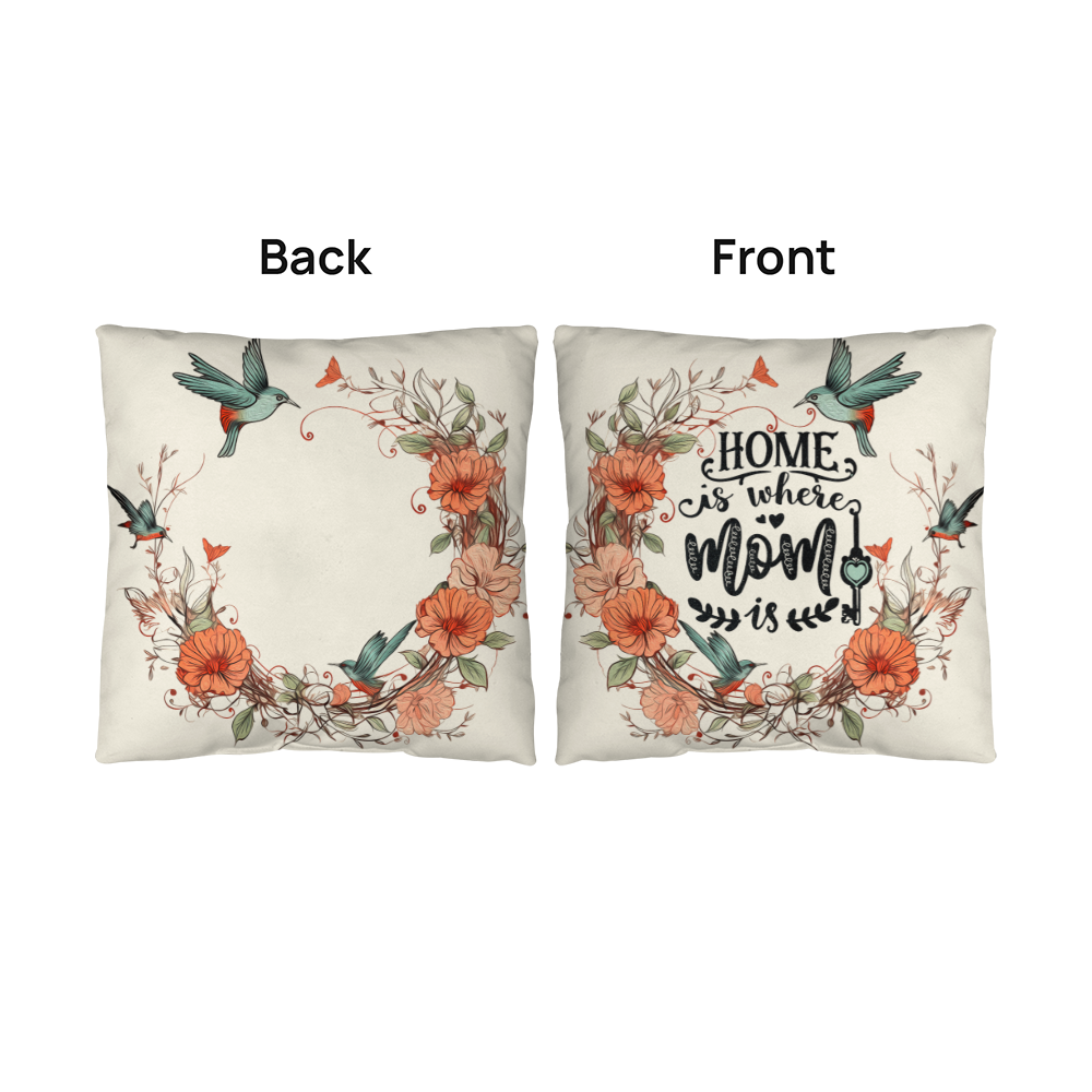 Home Is Where Mom Is - Cozy Throw Pillow