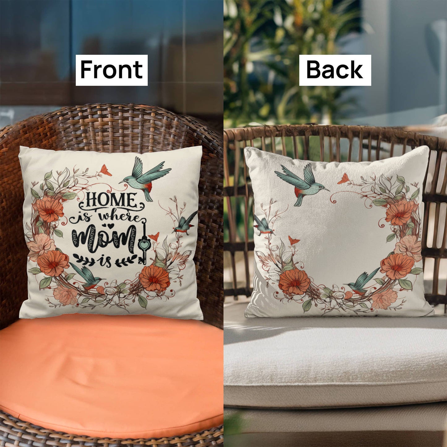 Home Is Where Mom Is - Cozy Throw Pillow