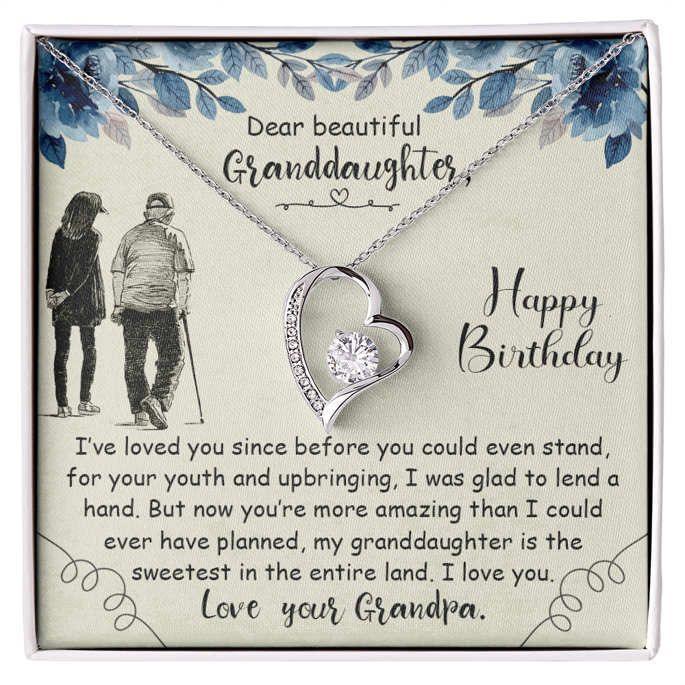 Dear Beautiful Granddaughter - Forever Love Necklace