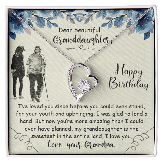 Dear Beautiful Granddaughter - Forever Love Necklace