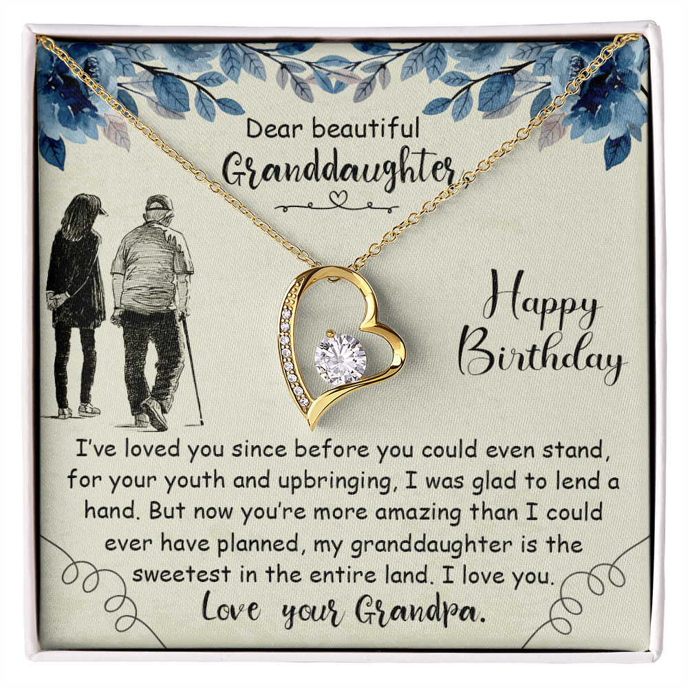 Dear Beautiful Granddaughter - Forever Love Necklace