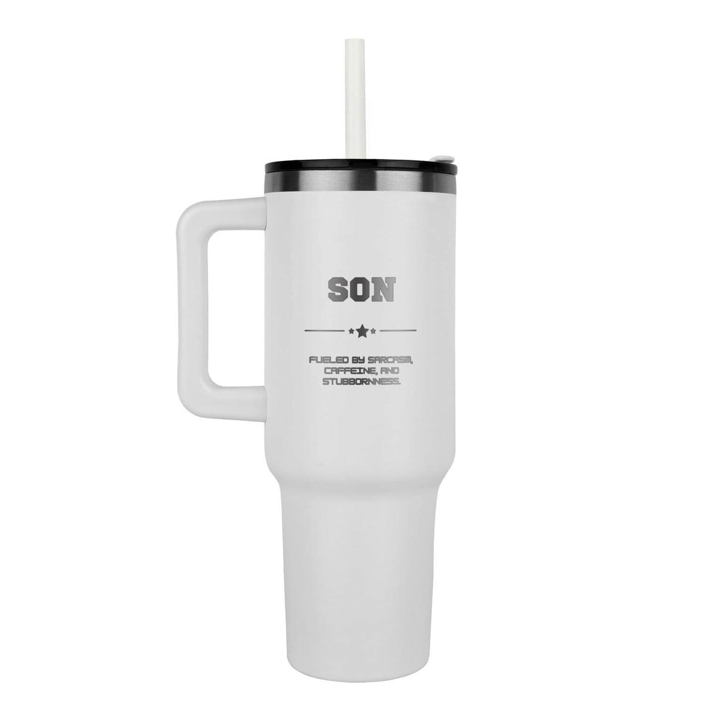 Son - Sarcasm, Caffeine, Stubbornness - Pinnacle 40 oz Laser Engraved Tumbler