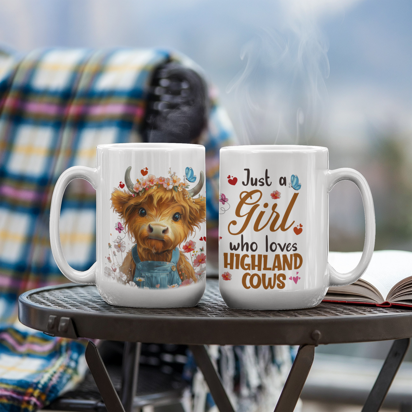 Just a Girl Who Loves Highland Cows - White Ceramic Mug