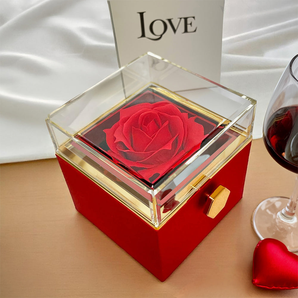 To My Love - Alluring Beauty Necklace with Rotating Rose Gift Box