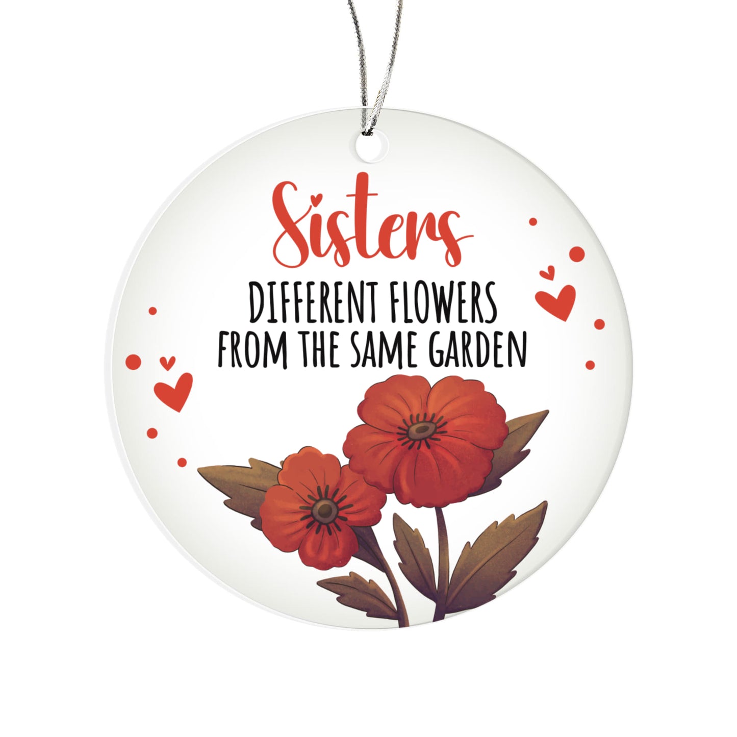 Sisters - Acrylic Circle Ornament