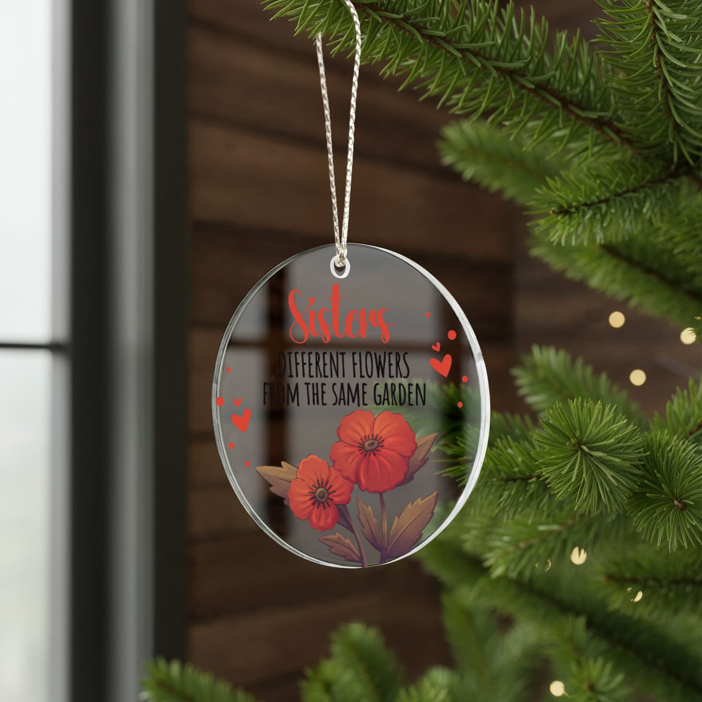 Sisters - Acrylic Circle Ornament