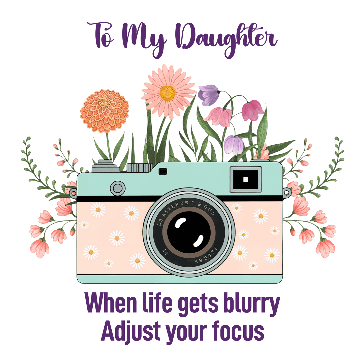To My Daughter - Acrylic Block Keepsake Display 6" x 6"